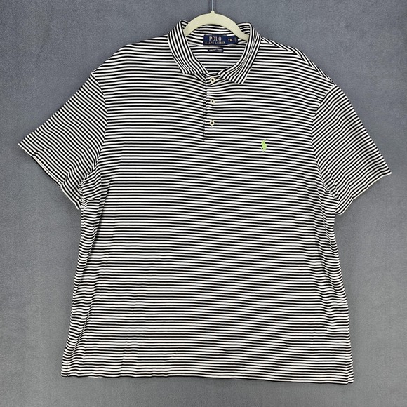 Polo Ralph Lauren Other - Polo Ralph Lauren Polo Shirt Mens 2XL Black Stripe Pima Soft Touch Short Sleeve
